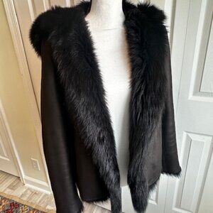 Massimo Dutti Reversable Shearling Jacket